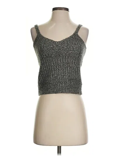 Pre-owned Heartloom Tank Top Gray Strapless Neckline Tops