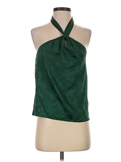 Pre-owned Heartloom Tank Top Green Halter Neckline Tops