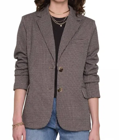 Heartloom Taya Buttoned Blazer In Gravel In Brown