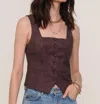 Heartloom Terra Vest In Carob In Brown