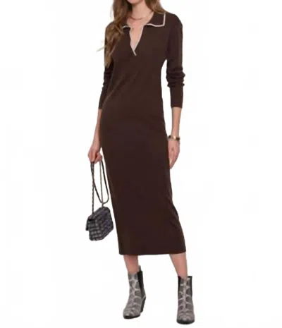 Heartloom Tissa Sweater Dress In Burgundy In Brown