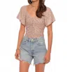 Heartloom Toledo Top In Ivory In Animal Print