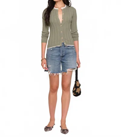 Heartloom Tommy Long Sleeve Cardi Sweater In Sage In Green