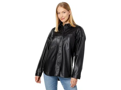 Heartloom Tommy Shacket Jacket Women's Black Snap Button Front Jdm1173
