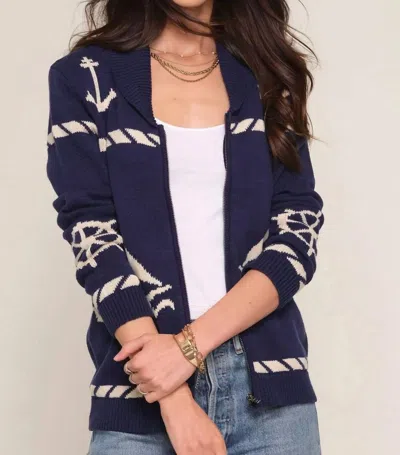 Heartloom Trixie Cardigan In Navy In Blue