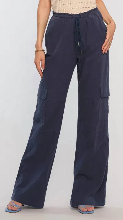 Heartloom Valentine Cargo Easy Pants In Indigo In Multi