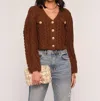 Heartloom Vea Cardigan In Brown