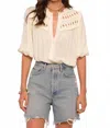 Heartloom Ventura Draped Sleeve Blouse In Ivory In Multi