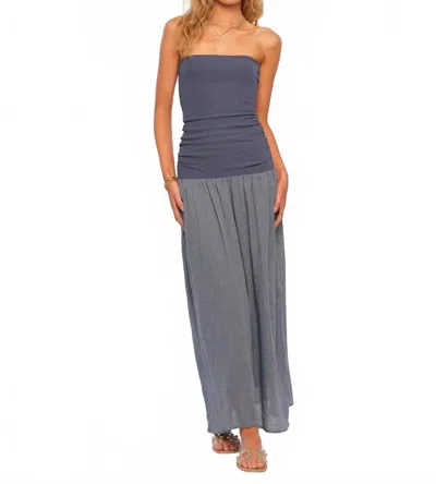 Heartloom Venus Strapless Maxi Dress In Blue