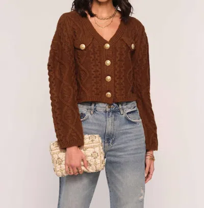 Heartloom Vera Cardigan In Espresso In Brown