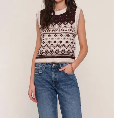 Heartloom Vivi Sweater Vest In Brown Multi