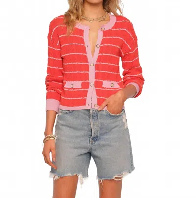Heartloom Women's Nadine Cardigan Top In Flame In Pink