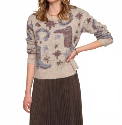 Heartloom Xena Crew Neck Sweater In Oat In Multi