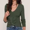 Heartloom Zazie Knit Top In Green In Green