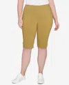 HEARTS OF PALM PLUS SIZE A TOUCH OF TROPICAL SOLID SHIMMER PANT