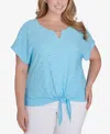 HEARTS OF PALM PLUS SIZE FEELING THE LIME T SLEEVE TOP