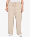 Hearts Of Palm Plus Size Solid Texture Hatchi Casual Pant In Neutral