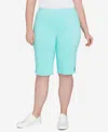 HEARTS OF PALM PLUS SIZE SPRING INTO ACTION SOLID TECH STRETCH SKIMMER PANT