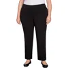 HEARTS OF PALM PLUS WOMENS SOLID RAYON STRAIGHT LEG PANTS