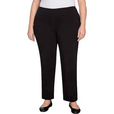 HEARTS OF PALM PLUS WOMENS SOLID RAYON STRAIGHT LEG PANTS