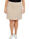 Hearts Of Palm Plus Womens Stretch Rayon Skort In Multi