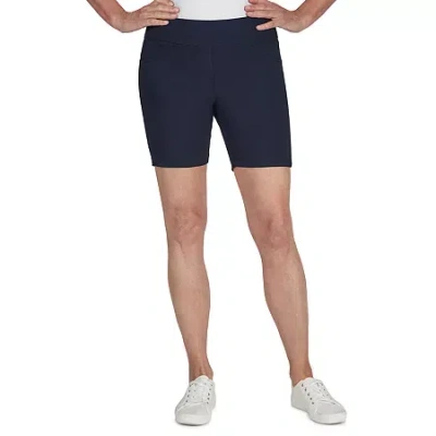 Hearts Of Palm Womens Mid Rise Pull-on Short In Blue