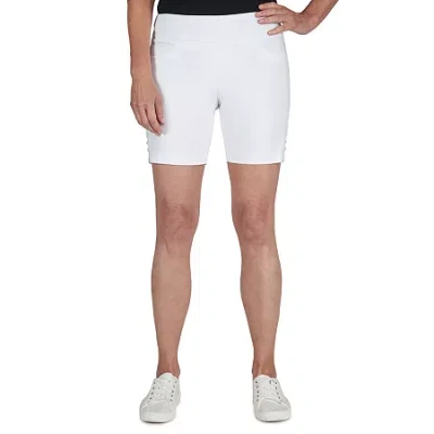 Hearts Of Palm Womens Mid Rise Pull-on Short In White