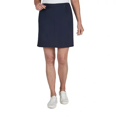 Hearts Of Palm Womens Petite A-line Skirt In Blue