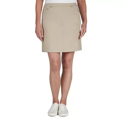 Hearts Of Palm Womens Petite A-line Skirt In Sand