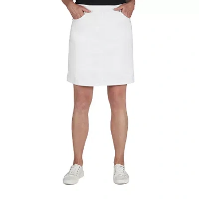 Hearts Of Palm Womens Petite A-line Skirt In White