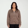 Hearts Of Palm Womens Plus Lightweight Shirt Jacket In Brown