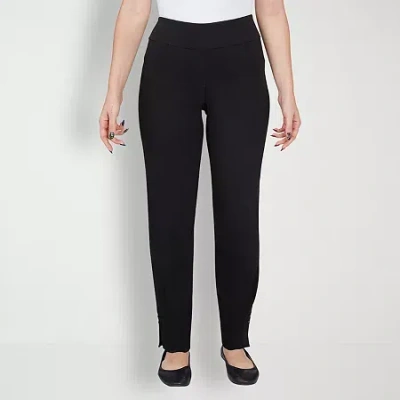 Hearts Of Palm Womens Straight Mid Rise Pull-on Pant In Blue
