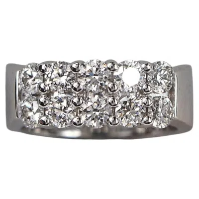 Pre-owned Hearts On Fire 1.5 Carat Diamond Double Row Band In 18k White Gold
