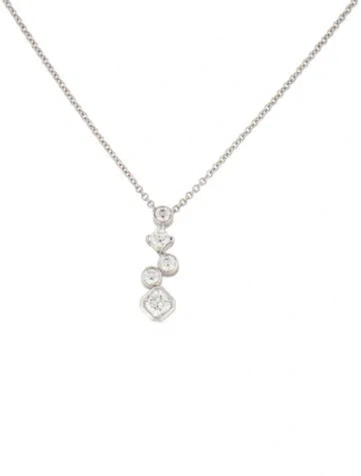 Pre-owned Hearts On Fire 18k 1.1ctw Journey Pendant, 17.75" In Multi