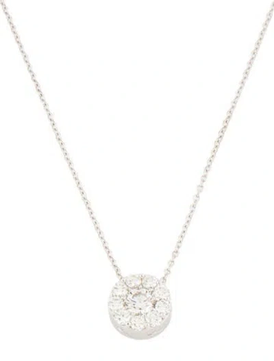 Pre-owned Hearts On Fire 18k 1.50ctw Diamond Fulfillment Pendant Necklace, 18" In Multi