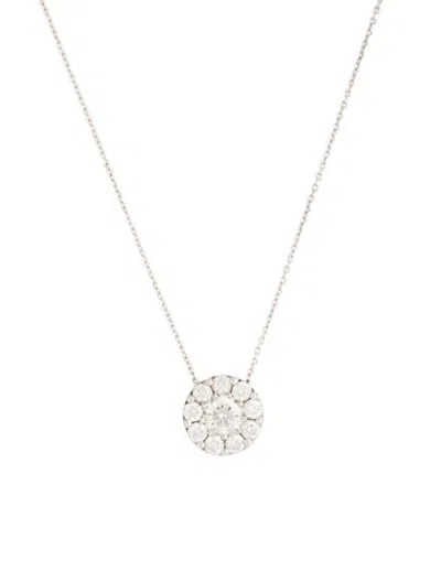 Pre-owned Hearts On Fire 18k 2.00ctw Diamond Fulfilment Pendant Necklace, 18" In Multicolor