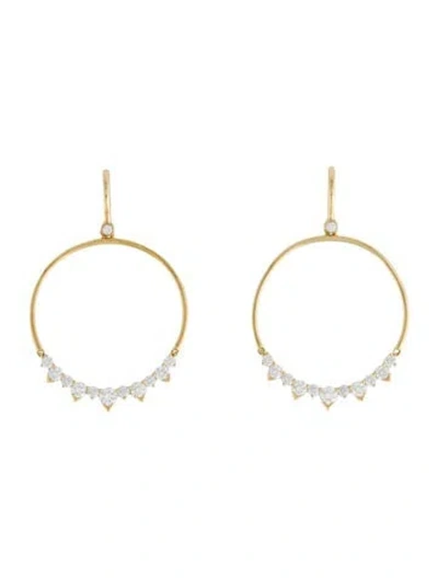 Pre-owned Hearts On Fire 18k 2.33ctw Diamond Aerial Sunrise Drop Earrings In Multi