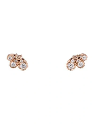 Pre-owned Hearts On Fire 18k Diamond Behati Stud Earrings In Multi