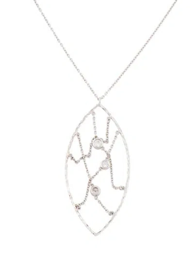 Pre-owned Hearts On Fire 18k Diamond Chains Pendant Necklace, 20" In Multicolor