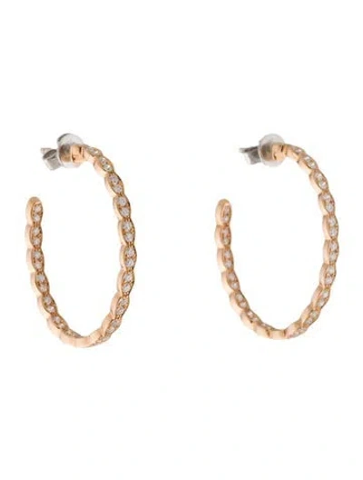 Pre-owned Hearts On Fire 18k Diamond Lorelei Floral Inside-out Hoop Earrings In Multi