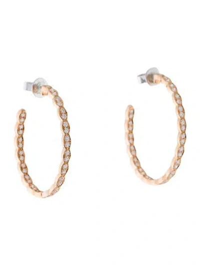 Pre-owned Hearts On Fire 18k Diamond Lorelei Inside-out Hoop Earrings In Multi