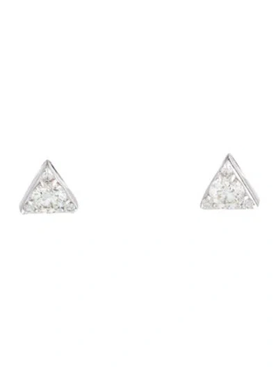 Pre-owned Hearts On Fire 18k Diamond Triplicity Triangle Diamond Stud Earrings In Multi