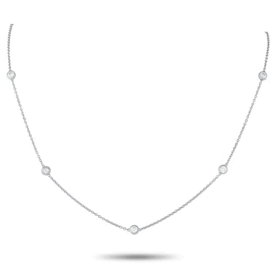 Hearts On Fire 18k White Gold 1.28ct Diamond Station Necklace Hf13-070125