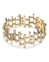 Hearts On Fire 18k Yellow Gold Barre Diamond Multirow Bar Link Statement Bracelet In Gold
