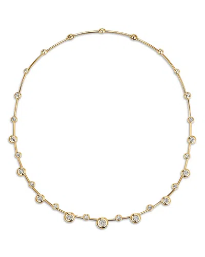 Hearts On Fire 18k Yellow Gold Dream Diamond Bezel Floating Collar Necklace, 16-18