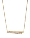 Hearts On Fire 18k Yellow Gold Inside Out Diamond Flip Bar Necklace, 16-18 In Gold