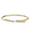 Hearts On Fire 18k Yellow Gold Inside Out Diamond Flip Cuff Flex Bangle Bracelet In Gold
