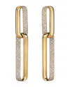 Hearts On Fire 18k Yellow Gold Inside Out Diamond Large Link Drop Earrings In Gold
