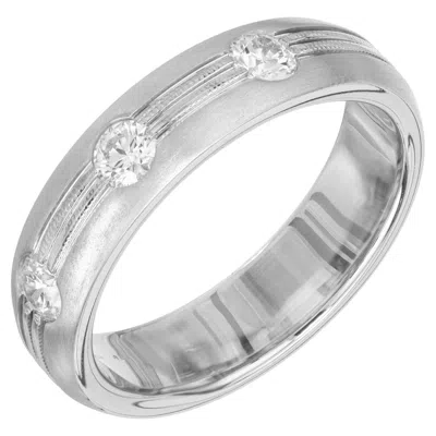 Pre-owned Hearts On Fire .33 Carat Diamond White Gold Men's Duets Wedding Band