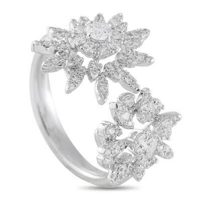 Hearts On Fire Aerial 18k White Gold 0.83ct Diamond Double Sunburst Ring Hf16-070125